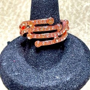 Copper Rhinestone ring